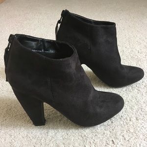 Suede booties